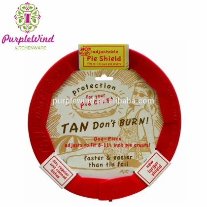 BPA FREE Silicone Adjustable Fluted Pie Crust Shield