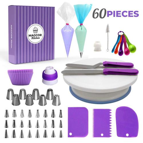 Trousse à outils de décoration de décoration de gâteau avec platine tournante