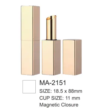 Slim Magnetic Square Aluminum Lipstick Container MA-2151