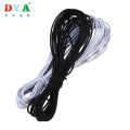 1mm/2mm/3mm/4mm/5mm Black/White Round Rubber Elastic Cord Rope