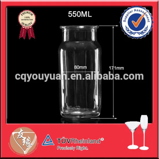 Best quality clear bong glass bottle 550ml