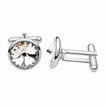 Swarovski Cufflink, Wholesale, OEM Orders are Welcome
