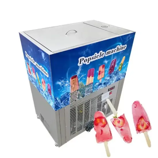 High-Capacity Commercial Popsicle Ice Cream Maker with 1-4 Moulds: Automatic Popsicle Machine and Freezer Cabinet