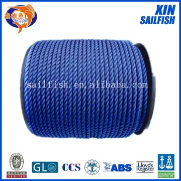 high quality 3 strand marine PE rope from factory