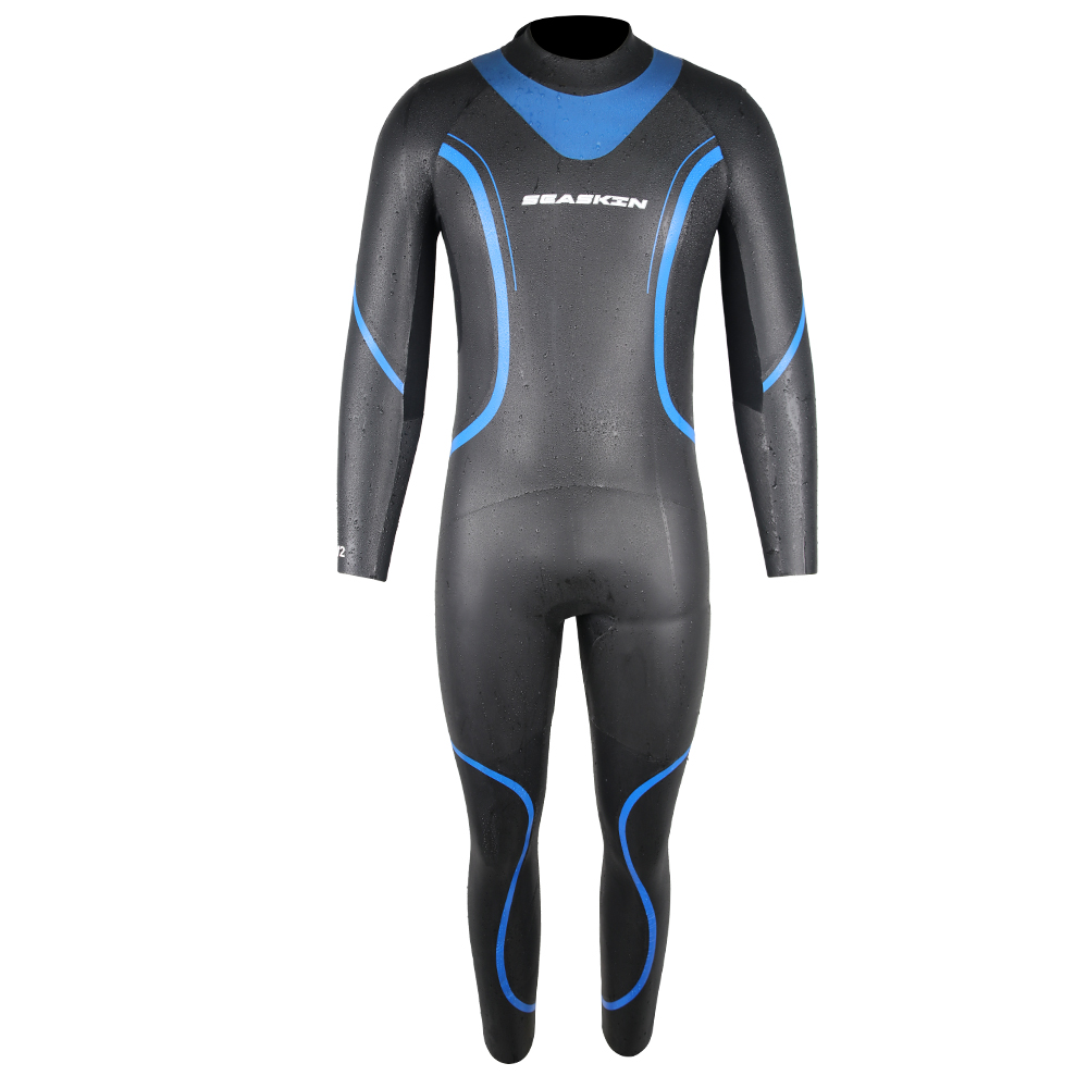 Seaskin wetsuits voor heren met triatlon achterrits