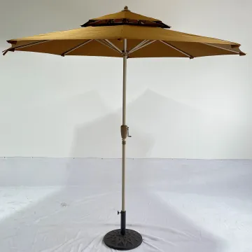 Steel Garden Leisure Umbrella - 3m Outdoor Beach Sun Shade Parasol