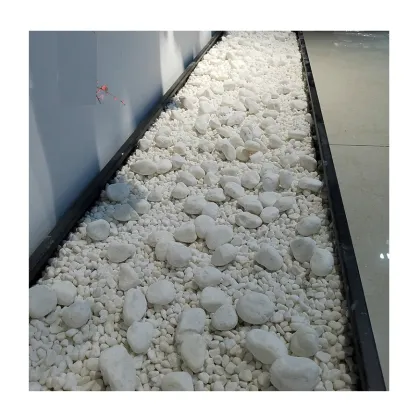 FIRST Stone: River Rock Crushed Stone, White Round Pebbles, Cobbles & Bulk Decorative Pebbles for Gardens and Patios