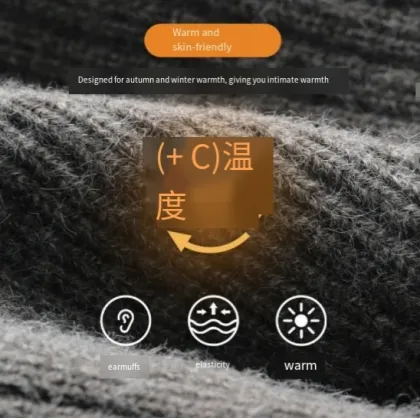 Plush Autumn & Winter Hat: Warm Ear Protection for Men, Middle-Aged, and Elderly - Fashionable, Thick Wool Knit Cap