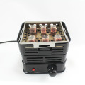 1Pc Black Shisha Hookah Charcoal Stove Heater Mini Square Charcoal Oven Hot Plate Coal Burner Pipes Accessories With EU Plug