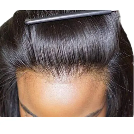 100% Human Hair Straight Tangle Free For Black Women Swiss 13*4 Transparent Human Virgin Hair Bundles With HD Lace Frontal