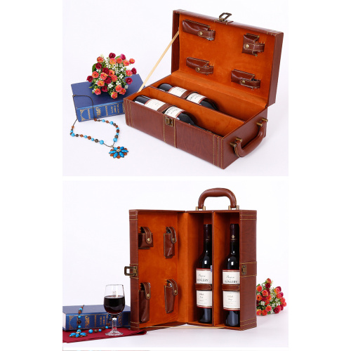 Customized Double Wine Pack Leather Box