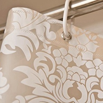 Damask Floral Shower Curtain PEVA Bathroom Curtains Thick Polyester Butterfly Bath Curtain Waterproof Mouldproof Cortina
