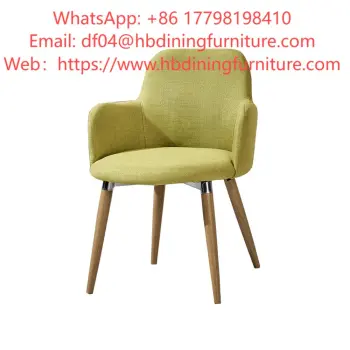 Dining Furniture Backrest Upholstered Restaurant Chair High Quality Thermal Transfer Wooden Legs Colorful Restaurant Chair