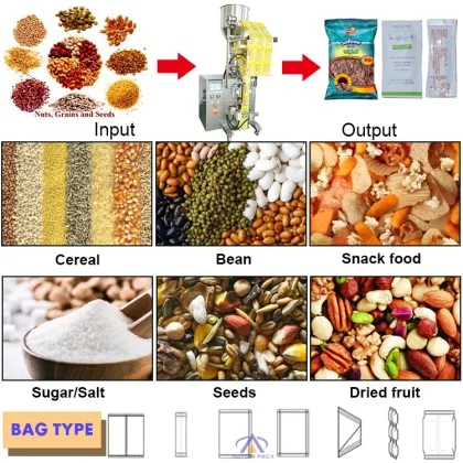 Autompack Factory Price Herbal Food Packing Machine for Dried Figs, Cashew Nuts, Rice, and Grains