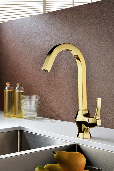 gold kitchen faucet