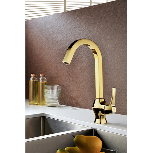 Gold Single Handle Kitchen Faucet Single Hole