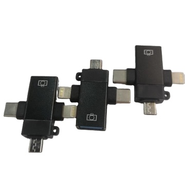 Hot Selling Multi-Function Type-C Android Adapter: 3-in-1 U Disk & OTG USB Hub