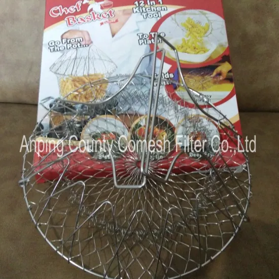 304 Stainless Steel Collapsible Wire Frying Basket