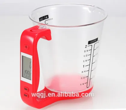 Brand New Practical Electronic Digital Baking Scale Transparent Cup Kitchen Scale with Handle