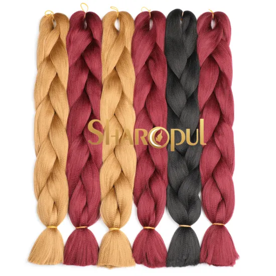 48inch 100gram and 82inch 165gram 100% Real Japanese Fiber Material Ombre jumbo crochet braid hair