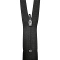 Klassiek zwart nylon ontwerp met ritssluiting voor de jas