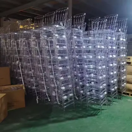Transparent Royal Stackable Acrylic Resin Dining Chairs