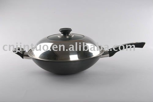 Aluminum ceramic non-stick wok