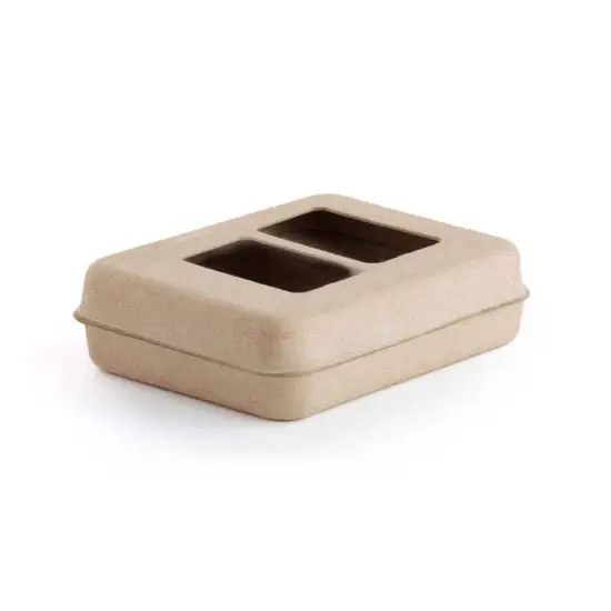 Cosmetic Molded Cardboard Recycled Paper Clamshell Packaging