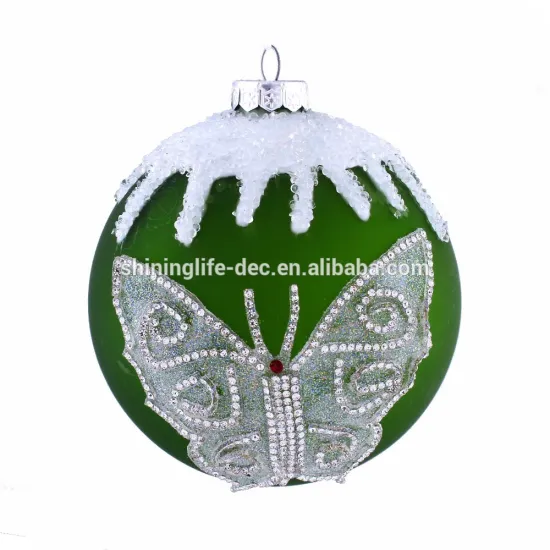 3"Shiny Finish Festival Decoration Hand Painted Glass Ball