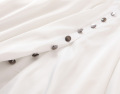 レディースシングル胸肉シフォンホワイトAライン装飾スカート