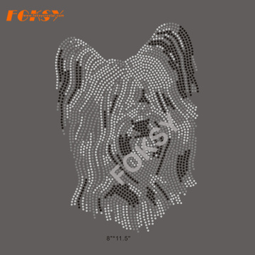 Hot Fix Customized Dog Motifs Rhinestone Heat Transfers