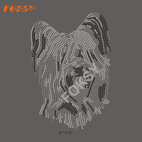 Hot Fix Customized Dog Motifs Rhinestone Heat Transfers