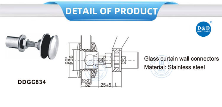 glass door connector