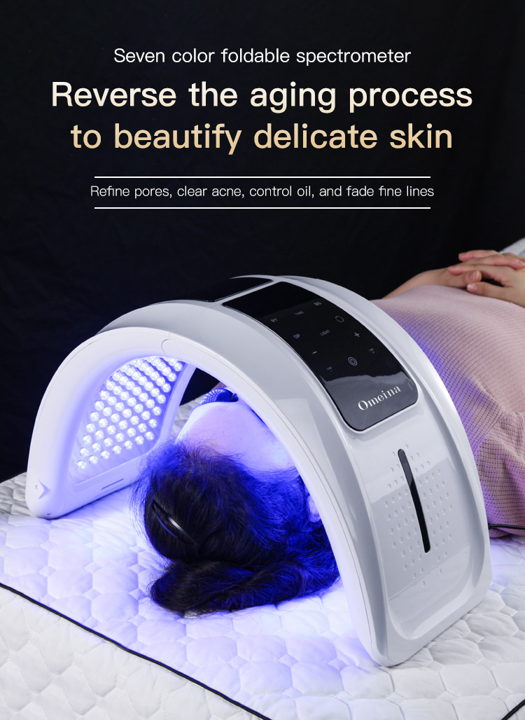 Foldable 7 Colors Led Photon PDT Facial Beauty Mask