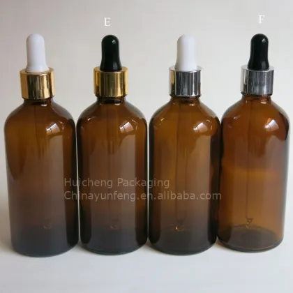 100ML pharmaceutical amber glass essential oil dropper bottle wholesale