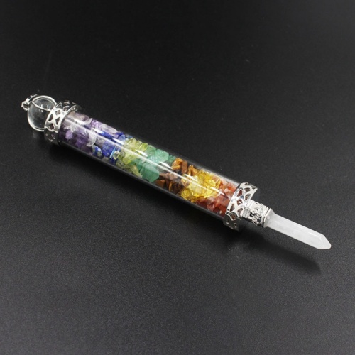 Natural crystal transport Scepter ornament hexagonal gravel pendant suitable for men and women wishing bottle