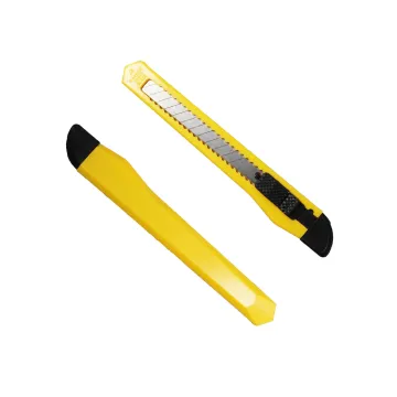 Detachable Anti-Rust Paper Cutter Slide Blade Utility Knife - Yellow Plastic
