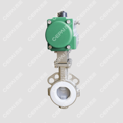 High Quality Pneumatic fluorine lined butterfly valve