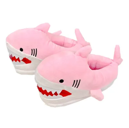 Home Kids Shark Plush Animal Slippers - Factory Custom Children Winter Slippers