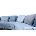 Contemporary Velvet Curved Sectional Sofa