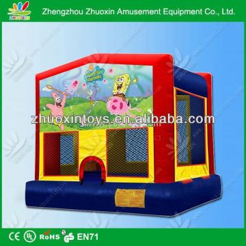 Children jumping alien bounce inflatable bounce round