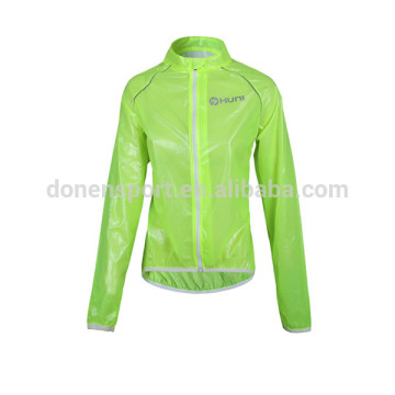 Huni fluo transparent new custom rain coat cycling rain wear waterproof