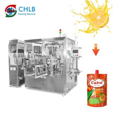 Machine de remplissage automatique de la pochette de haute qualité de haute qualité pour un emballage de liquide à jus