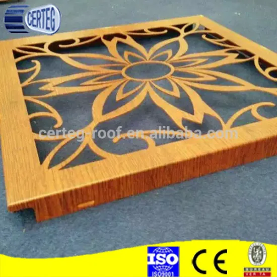 Colored Aluminum Panel Carved Flower Hole Punch Perforated sheet metal