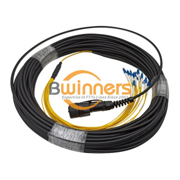 IP MPO-LC UPC 12F 6.2 มม. G657A2 LSZH 30M สายแพทช์ไฟเบอร์