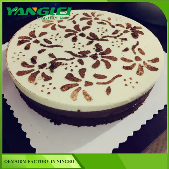 3pcs 8inch Cake Stencils Tiramisu Sugar Icing Template Strew Pad Duster Spray Printing Mold Decorating Tools