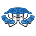 whole outdoor commercial public metal round rectangle disabled picnic table coffee dining table and chair set