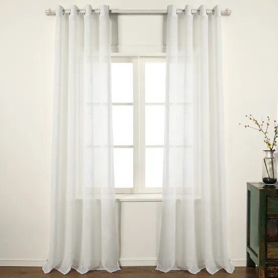 2023 New Hot Sale Exquisite White Sheer Curtains for Living Room