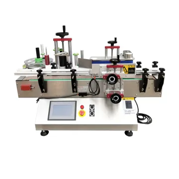 Tabletop Double-Sided Round Bottle Labeling Machine with Date Coder for Essential Oil Plastic Bottles