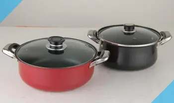 enamel stock pot with handle